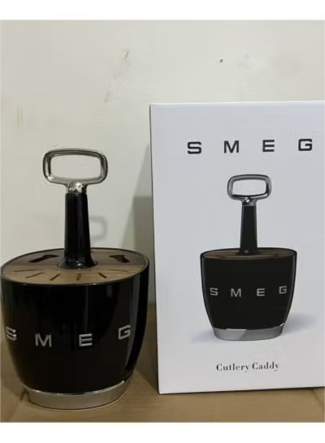 smeg Retro stainless steel kitchen, living room knife, fork and tableware storage - Image 4